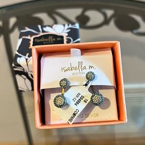 Brass & Turquoise Ear Jacket Earrings Isabella M.